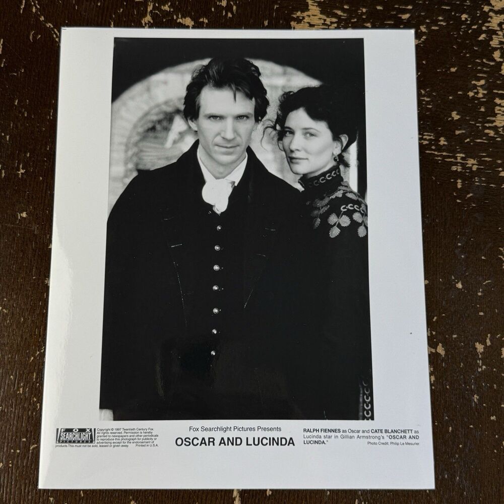 Ralph Fiennes Cate Blanchett Press Photo B&W Glossy 1997 Oscar & Lucinda  - Fox